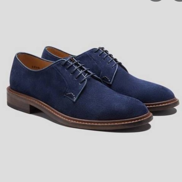 M. GEMI NAVY STRADA DERBY SUEDE SHOES~8 main image 7